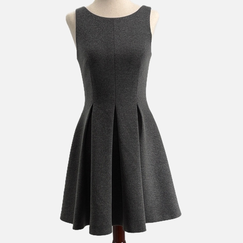 Jay Godfrey Fit & Flare Sleeveless Dress in Heathered Gray - Size 2